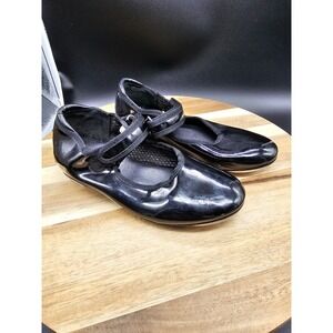 Freestyle Girls Size 11 Black Patent Leather Tap Dancing Shoes
